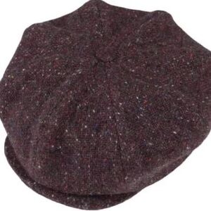 Hanna Hats Donegal Men's Small Handcrafted Gray Wool Newsboy Cap Ireland Vintage